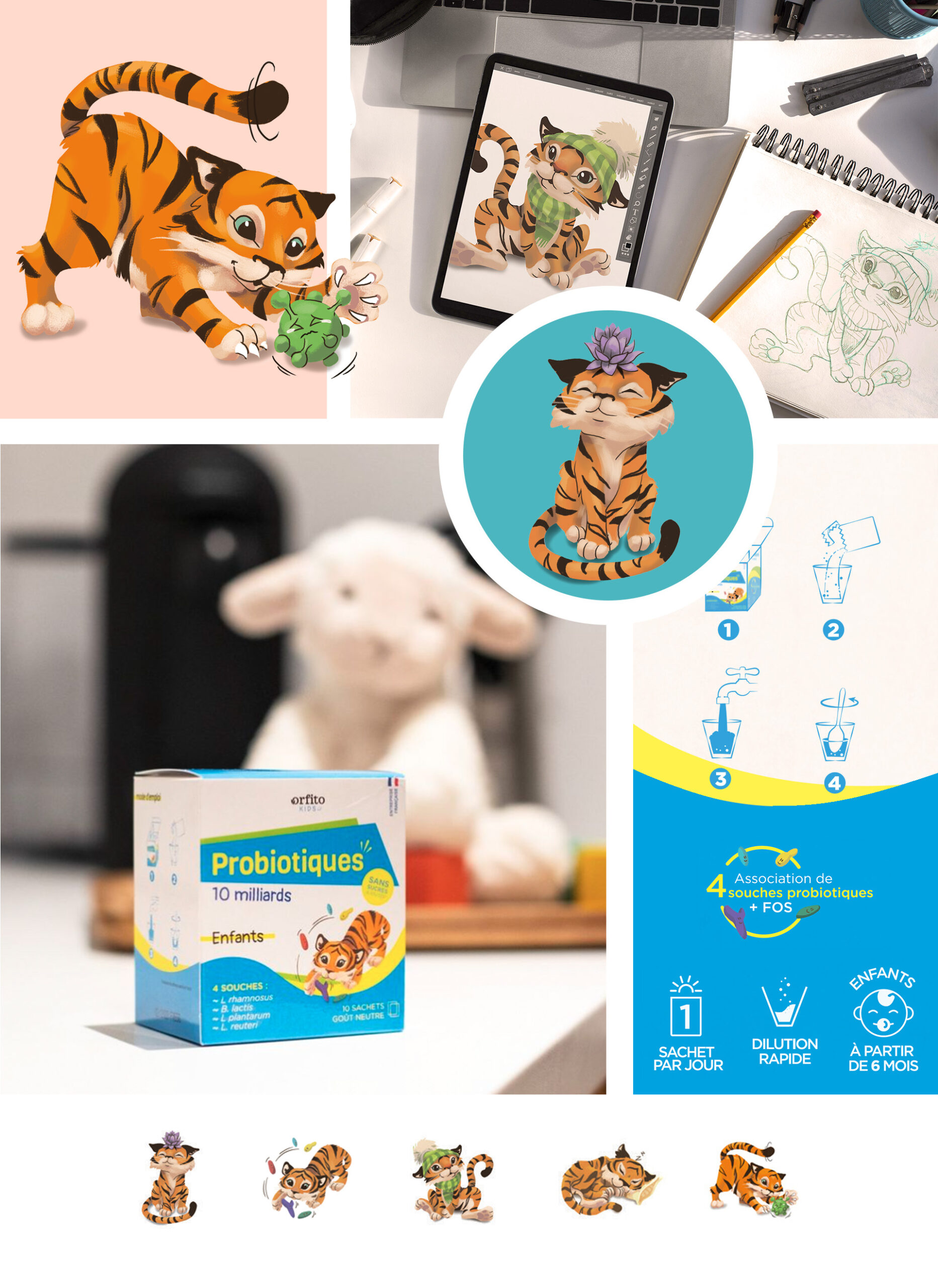 Branding, Logo, Packaging, Illustration jeunesse, Dessin - Orfito Kids