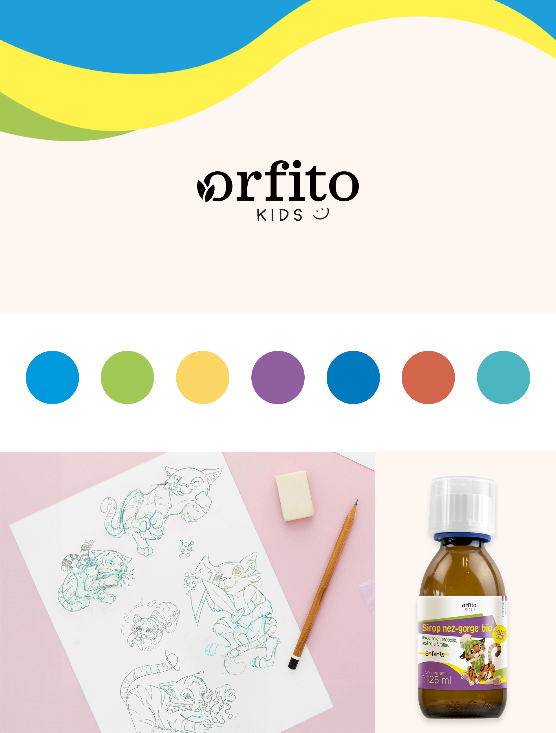 Branding, Logo, Packaging, Illustration jeunesse, Dessin - Orfito Kids